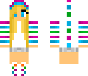rainbow dinosaur girl