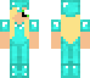 cute girl with diamond armor