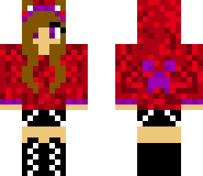 purple and red creeper girl