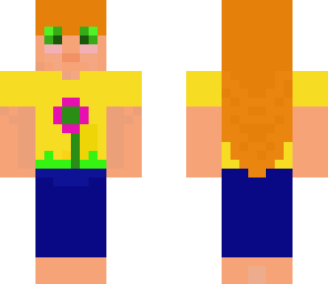cute girl with flower shirt