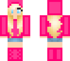 Pink Slime Girl Minecraft Skin