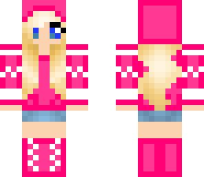 pink hoddie girl
