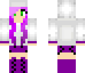 cute girl with hoody purple