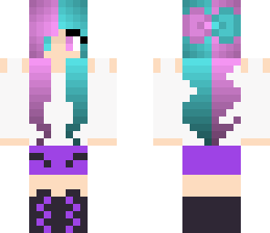 blue and pink
