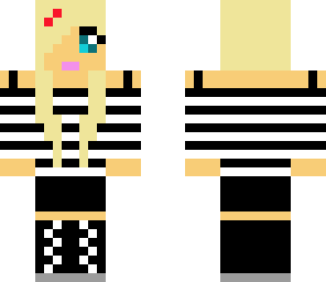 stripe girl blonde