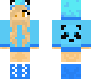 blue panda girl