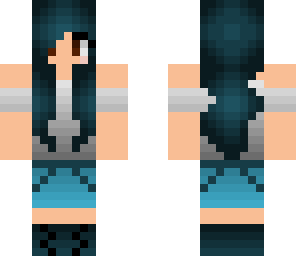 mysterious blue hair girl