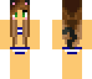 kitty cat girl in a bikini
