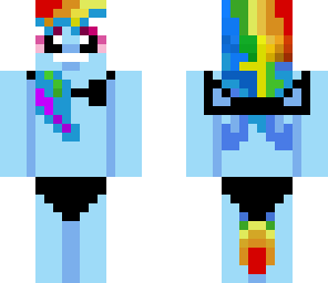 rainbow dash in bra