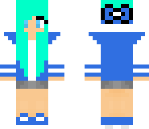 blue hair chick