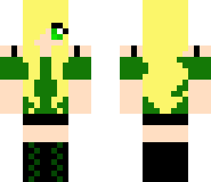 green and black girl