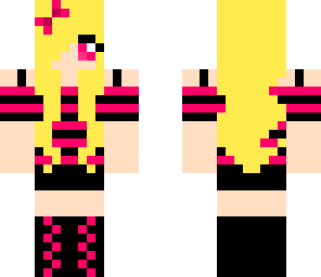 pink striped girl