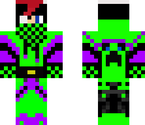 n of purple hoodie and green down hat