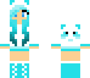 blue panda girl