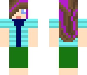 girl with pink highlights