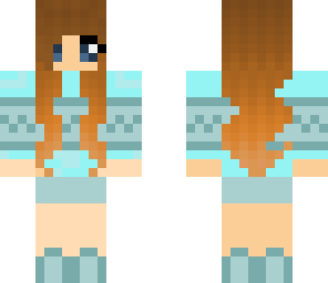 brunette blue autumn girl
