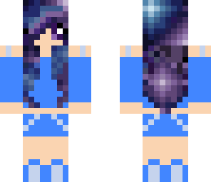 blue galaxy girl
