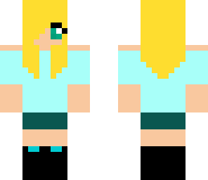 blue blonde girl