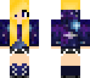 pretty space and galaxy girl