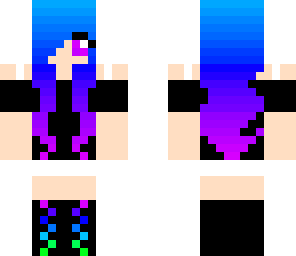 blue and black girl