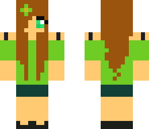 green clothed girl