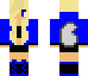 blue outfit