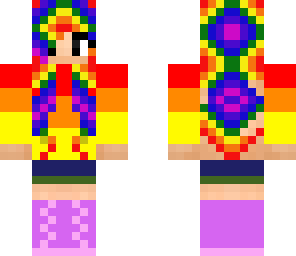 rainbow tie die girl