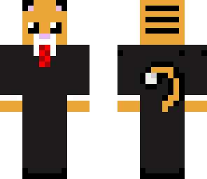 tiger in a suit red