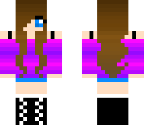 pink striped girl