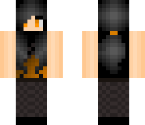 contrast girl orange