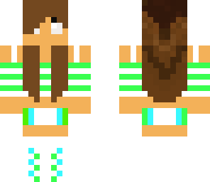 lime turquoise herobrine girl