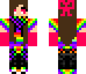 rainbow bandana girl pink gloves