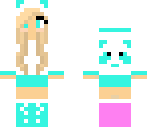 blue panda girl