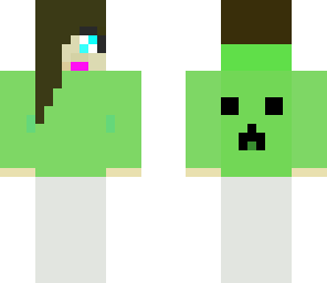 creeper girl with head set
