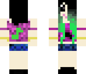pink and green music girl
