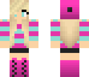 blue and pink girl