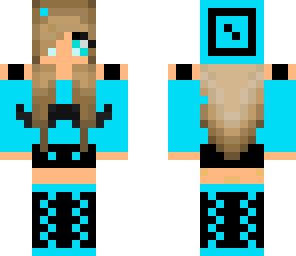aqua mustache girl