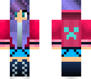 pink creeper hoodie girl
