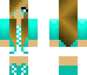 teal ombre girl