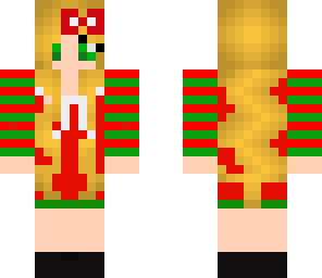 cute christmas girl with long sleeve dress