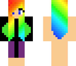 half edit rainbow