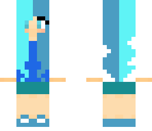 blue cotton-candy girl
