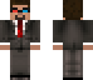 herobrine in a suit with 3d glasses- most improved