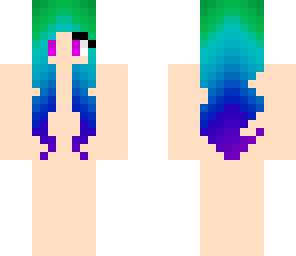 green to blue to purple hair base