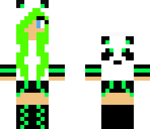 green panda girl