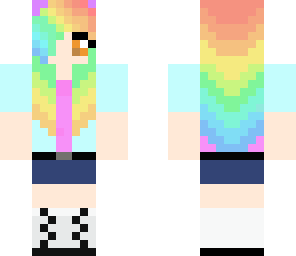 pastel rainbow girl
