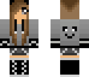 cute grey panda girl