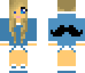 cute mustache girl