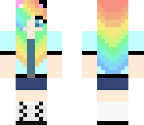 pastel rainbow girl