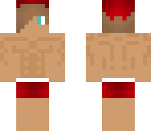 swimming santa
